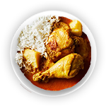 Half & Half Chicken Curry & Fried Rice 