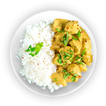 Half & Half Chicken Korma & Fried Rice 